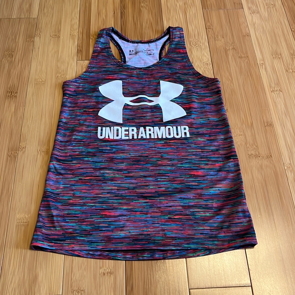 Girls Under Armour racerback tank top size small